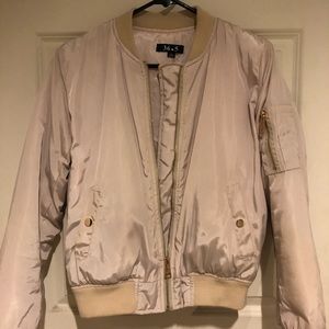 Fashion Nova Champagne Bomber Jacket